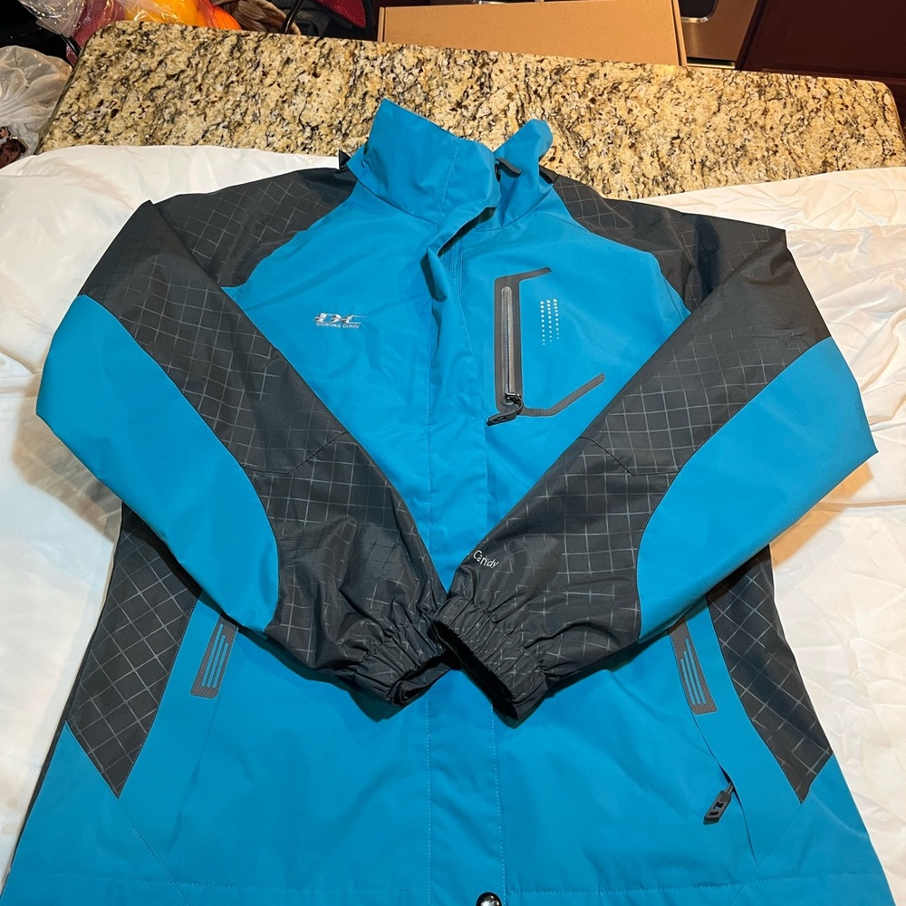 Diamond Candy Blue and Black Outdoor Jacket size large